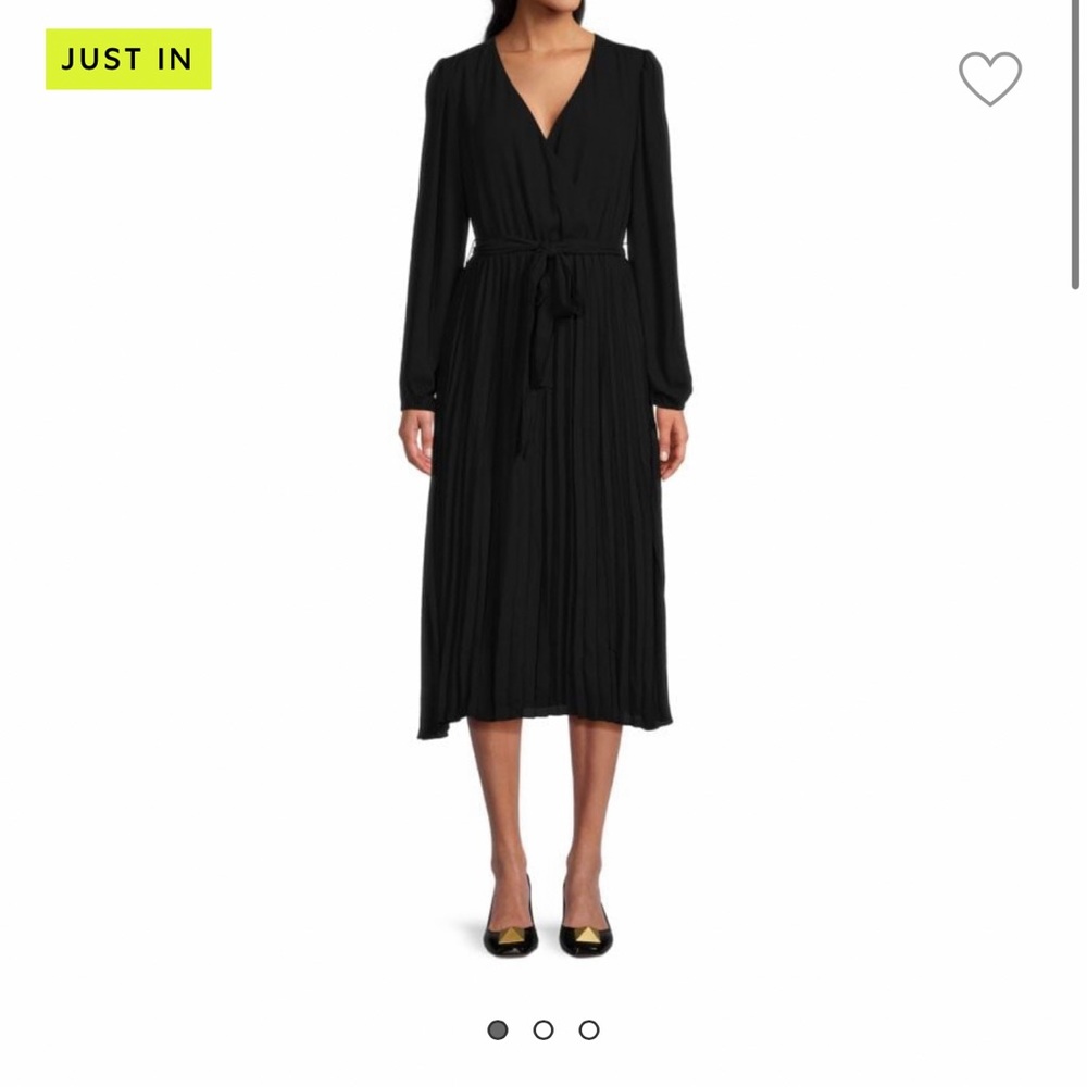 Pleated wrap dress